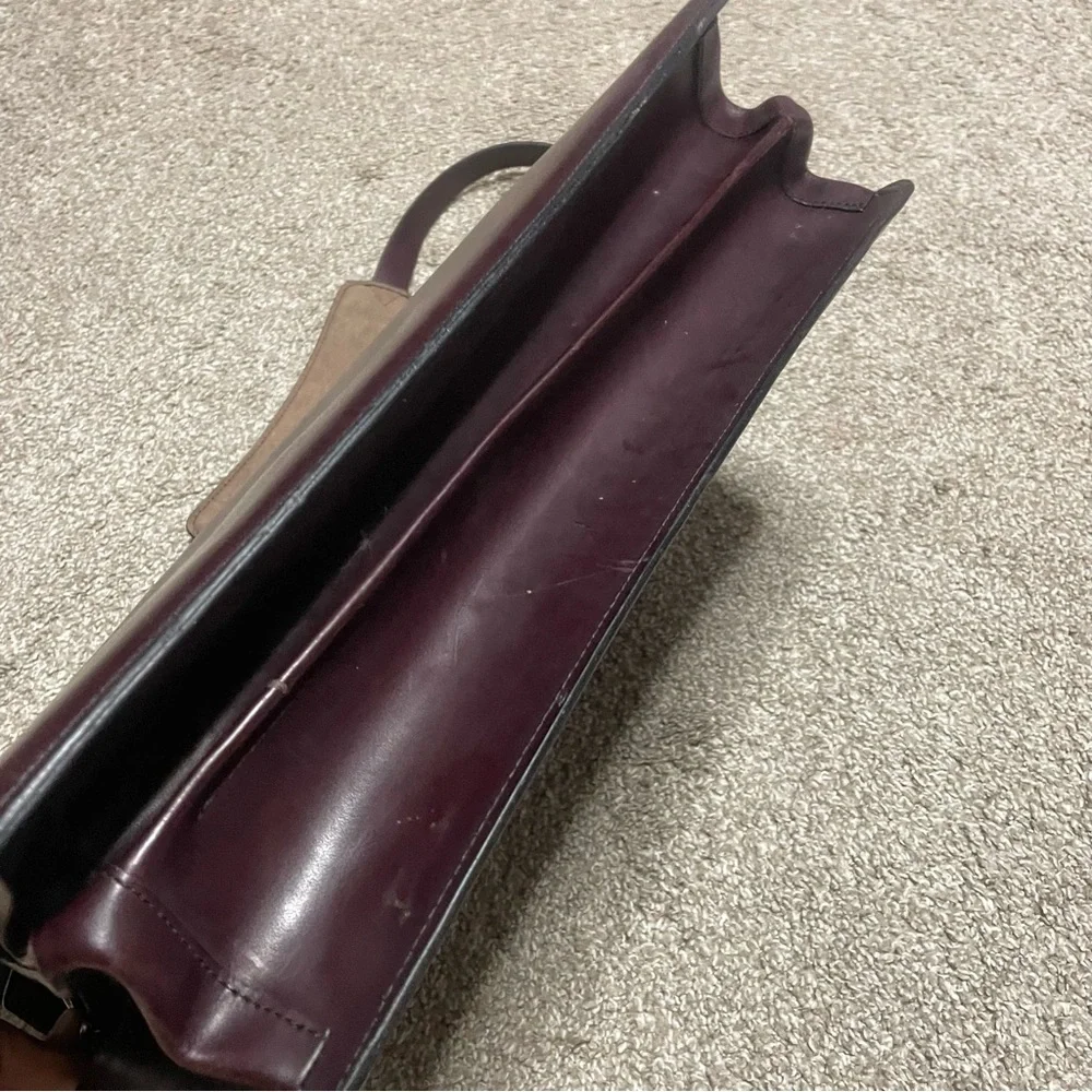 Men’s Jack Georges Leather Flap Over Briefcase